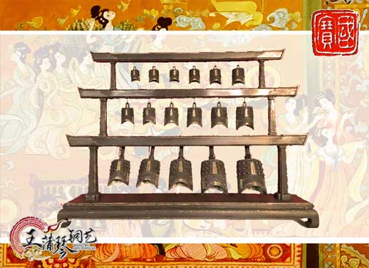 山東客戶定制17件古編鐘，迎賓編鐘古樂(lè)