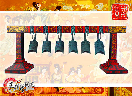 6件套仿古編鐘，小型特色樂器，民樂混音配套