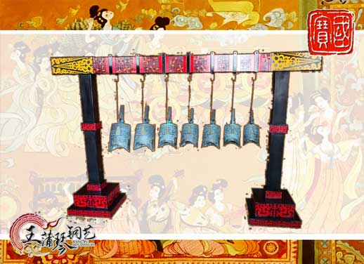 7件編鐘，觀賞裝飾編鐘，可發(fā)音編鐘